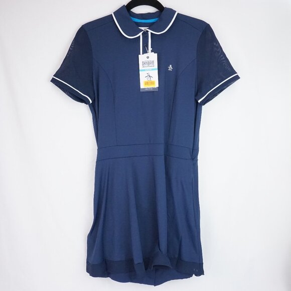 NWT Original Penguin Veronica Tennis Dress With Shorts in Navy Size Medium - Picture 1 of 13